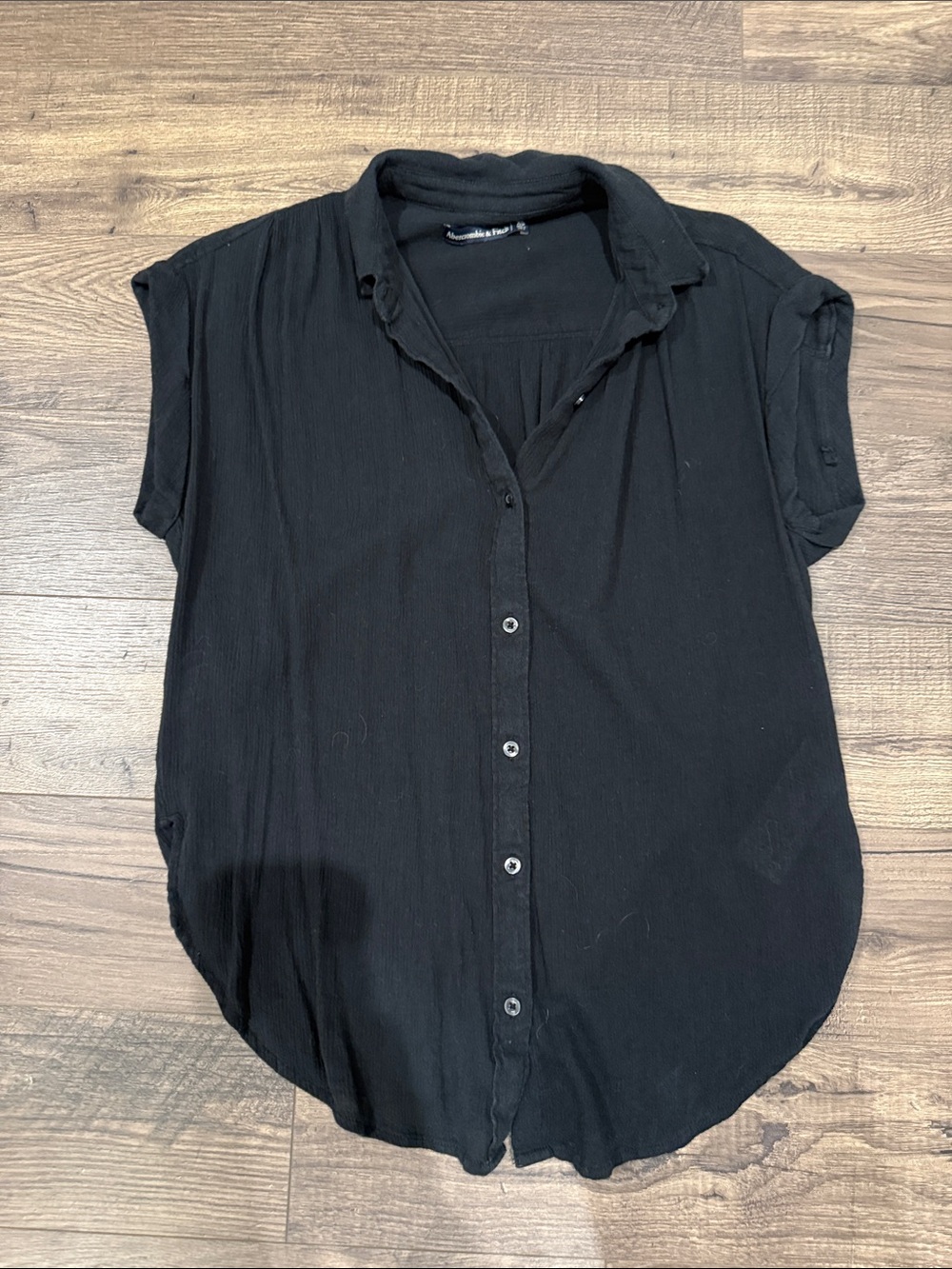 Abercrombie & Fitch Black Button-Up Shirt